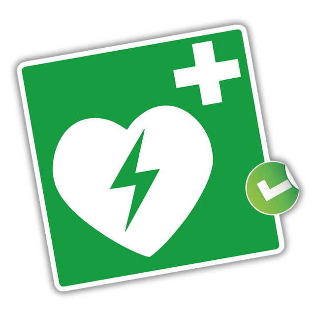AED-pictogram voor onderhoud en service van uw AED