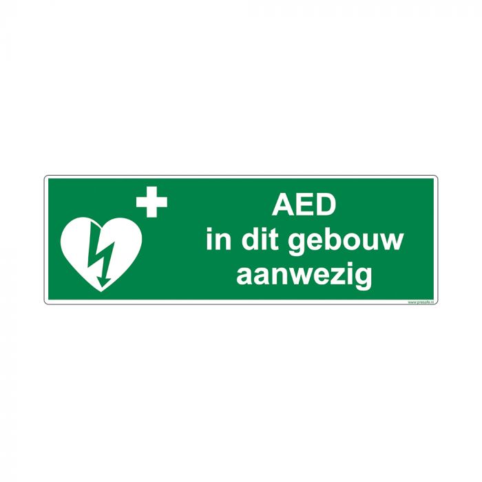 AED aanwezig sticker/bordje
